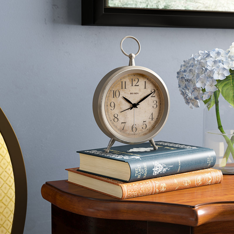 Three Posts™ Metal Table Clock & Reviews Wayfair
